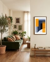 Geometric Space 1 framed in a grounding room thumbnail