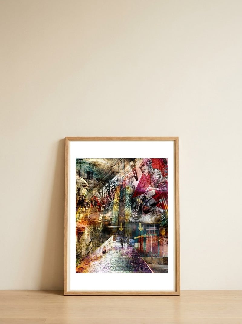 Led Astray — framed, leaning against the wall