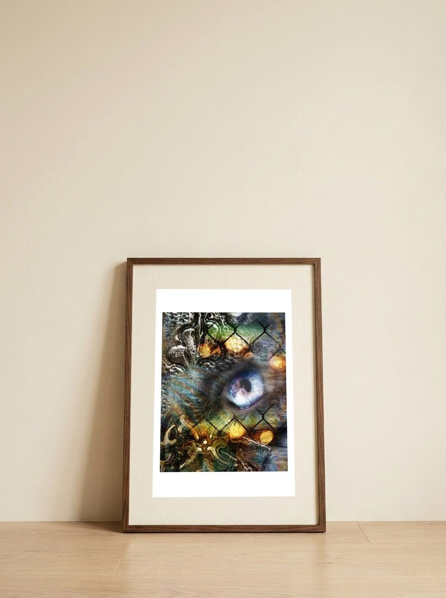 Perceptions — framed, leaning against the wall