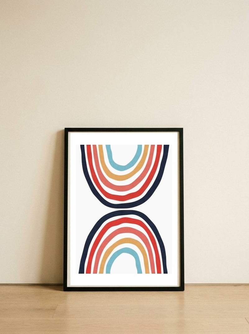 Abstrato VI — framed, leaning against the wall