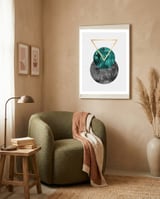 Botanical and geometric I framed in a tender room thumbnail