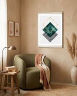 Botanical and geometric III framed in a tender room thumbnail