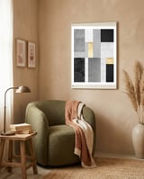 Geometric and golden II framed in a tender room thumbnail