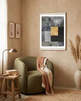 Geometric and golden VI framed in a tender room thumbnail