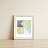 Marble and gold V — framed, leaning against the wall thumbnail