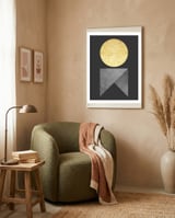 Marble and gold IX framed in a tender room thumbnail