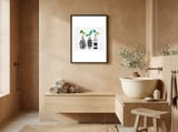 Tribal Vase Trio framed in a serene room thumbnail