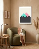 Pastel Mountains I framed in a tender room thumbnail