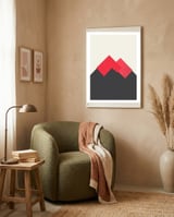 Pastel Mountains II Volcano framed in a tender room thumbnail