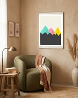 Pastel Mountains III framed in a tender room thumbnail