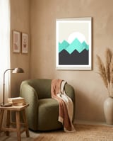 Pastel Mountains IV Sierra framed in a tender room thumbnail