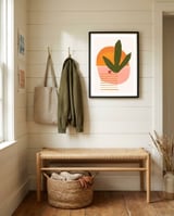 Desert Sunset With Cactus And Cherry framed in a relaxed room thumbnail
