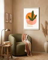 Desert Sunset With Cactus And Cherry framed in a tender room thumbnail