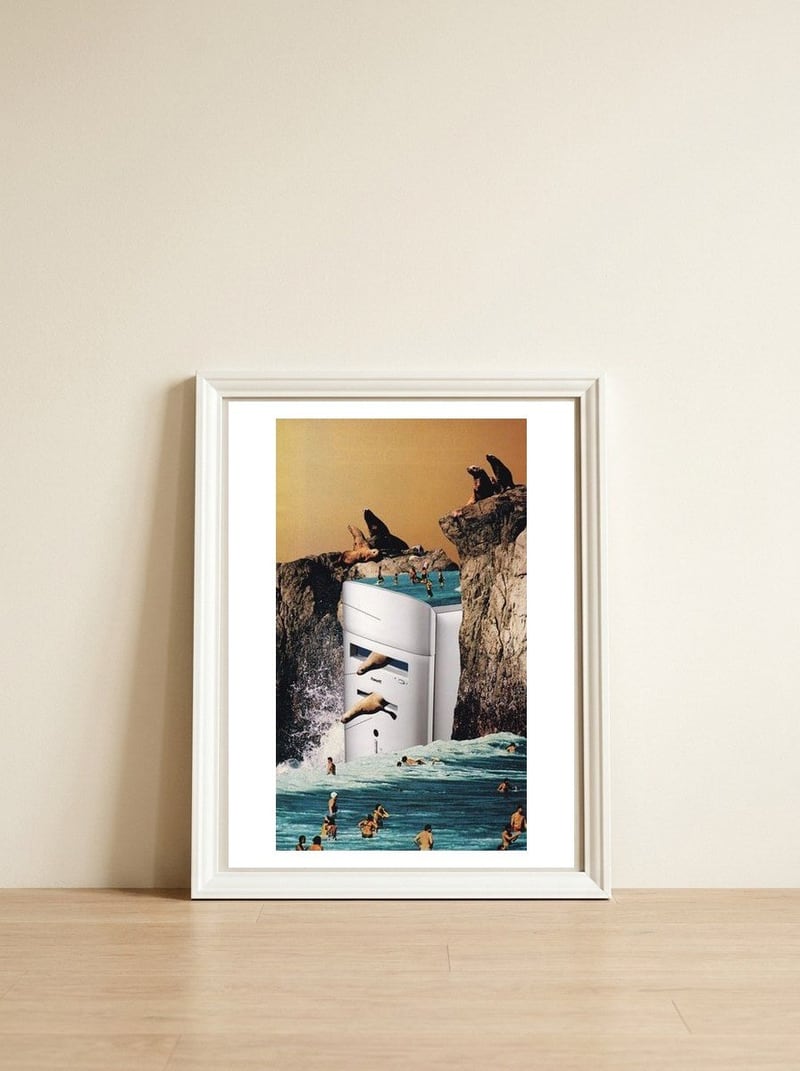Computer Virus — framed, leaning against the wall