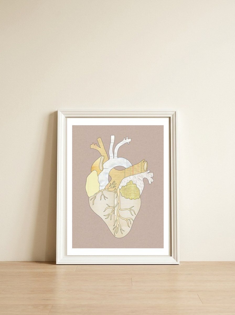 A Heart Unwritten — framed, leaning against the wall