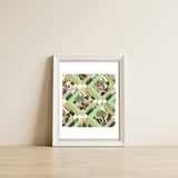 Cubed Vintage Botanicals — framed, leaning against the wall thumbnail