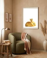 Bunny Portrait framed in a tender room thumbnail