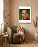 Dalai Lama framed in a tender room thumbnail