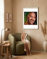 The Rock framed in a tender room thumbnail