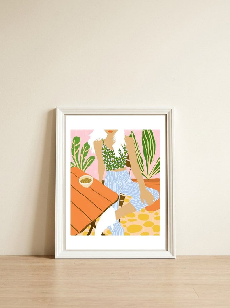 Kawa Tea — framed, leaning against the wall