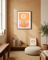 Desert Moon With Agave framed in a gentle room thumbnail