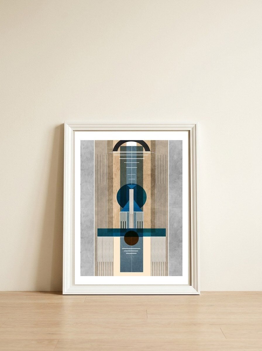 Mid Century 1 — framed, leaning against the wall