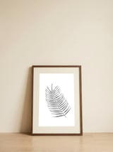 Palm leaf — framed, leaning against the wall thumbnail