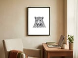 Leopard framed in a focused room thumbnail