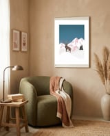 Mountain Love Winter Stag framed in a tender room thumbnail