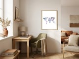 Mantika World Map framed in a focused room thumbnail