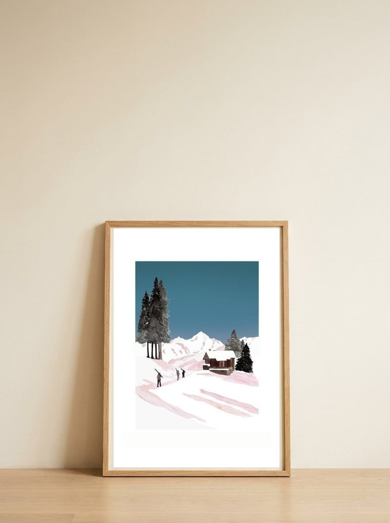 Mountain Love Hometime1 — framed, leaning against the wall