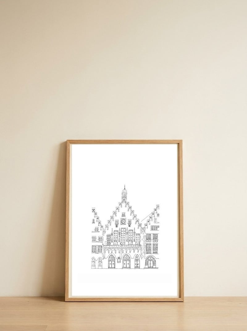 Frankfurt — framed, leaning against the wall