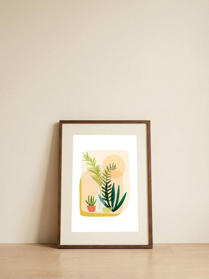 Window Garden — framed, leaning against the wall