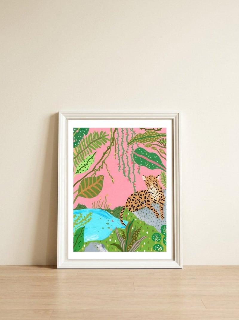 Tigress Of The Jungle — framed, leaning against the wall
