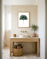 Botanical Illustration Ginko framed in a breezy room thumbnail