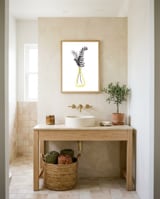 Black Watercolor Bouquet framed in a breezy room thumbnail