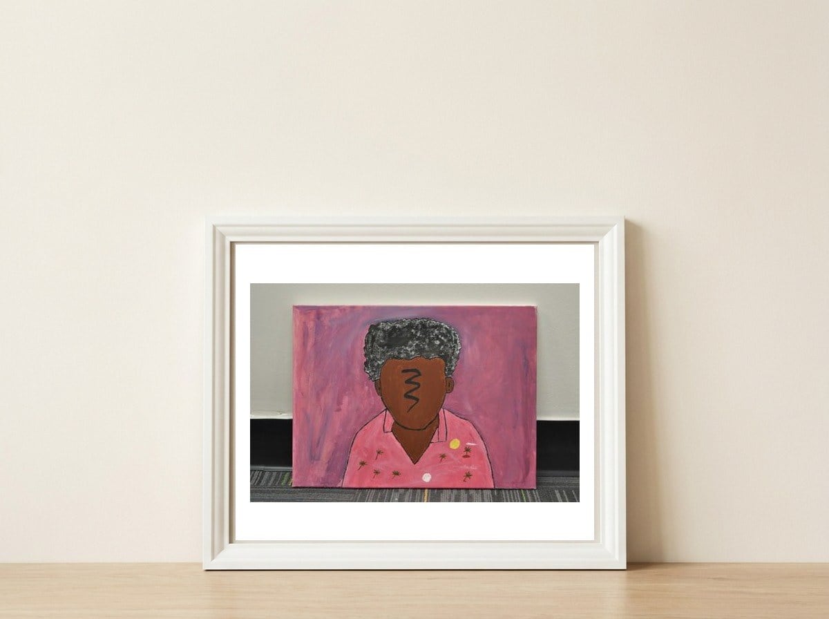 The Don — framed, leaning against the wall