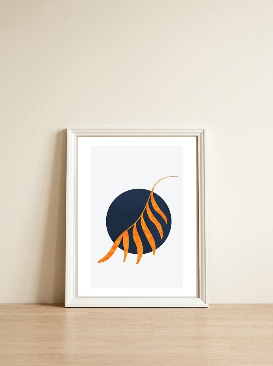 Floral Abstract Study 1 — framed, leaning against the wall