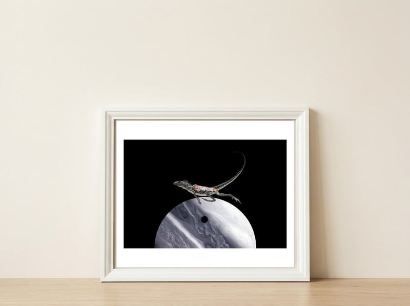 Dreaming — framed, leaning against the wall