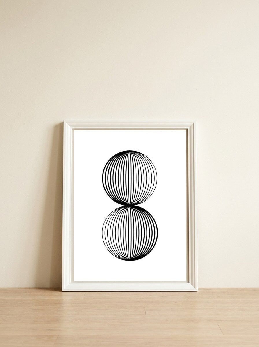 S8_White — framed, leaning against the wall
