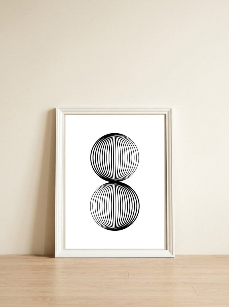 S8_White — framed, leaning against the wall