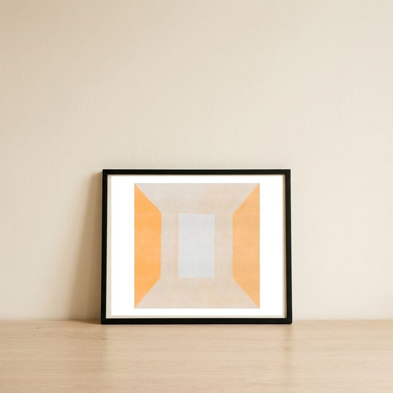 Yellow Contamination 3 — framed, leaning against the wall