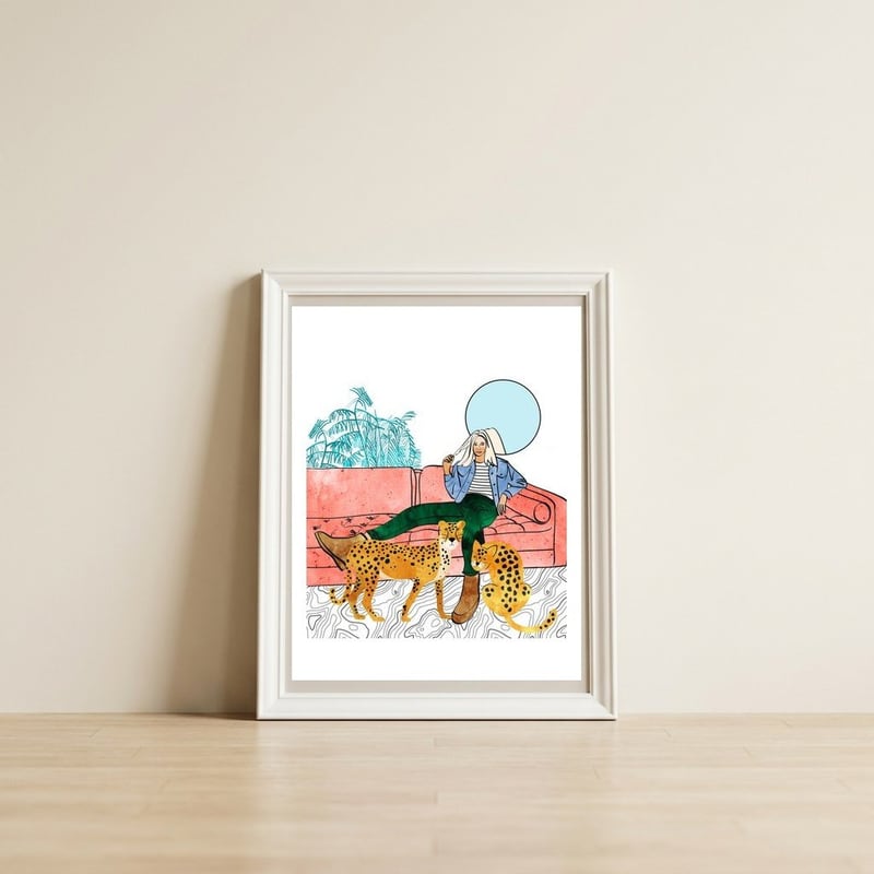 Quality Time — framed, leaning against the wall
