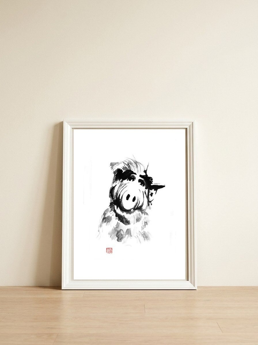 Alf — framed, leaning against the wall