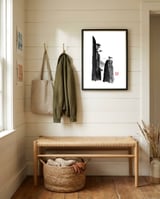 Mountain framed in a relaxed room thumbnail