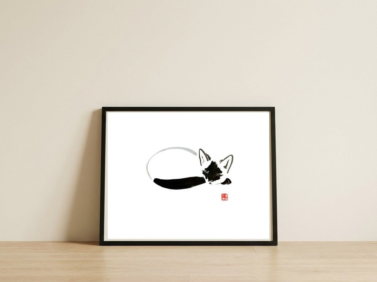 Siamese 02 — framed, leaning against the wall
