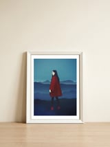 The Red Coat — framed, leaning against the wall thumbnail