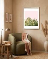 Cactus Blush #society6 #decor #buyart framed in a tender room thumbnail