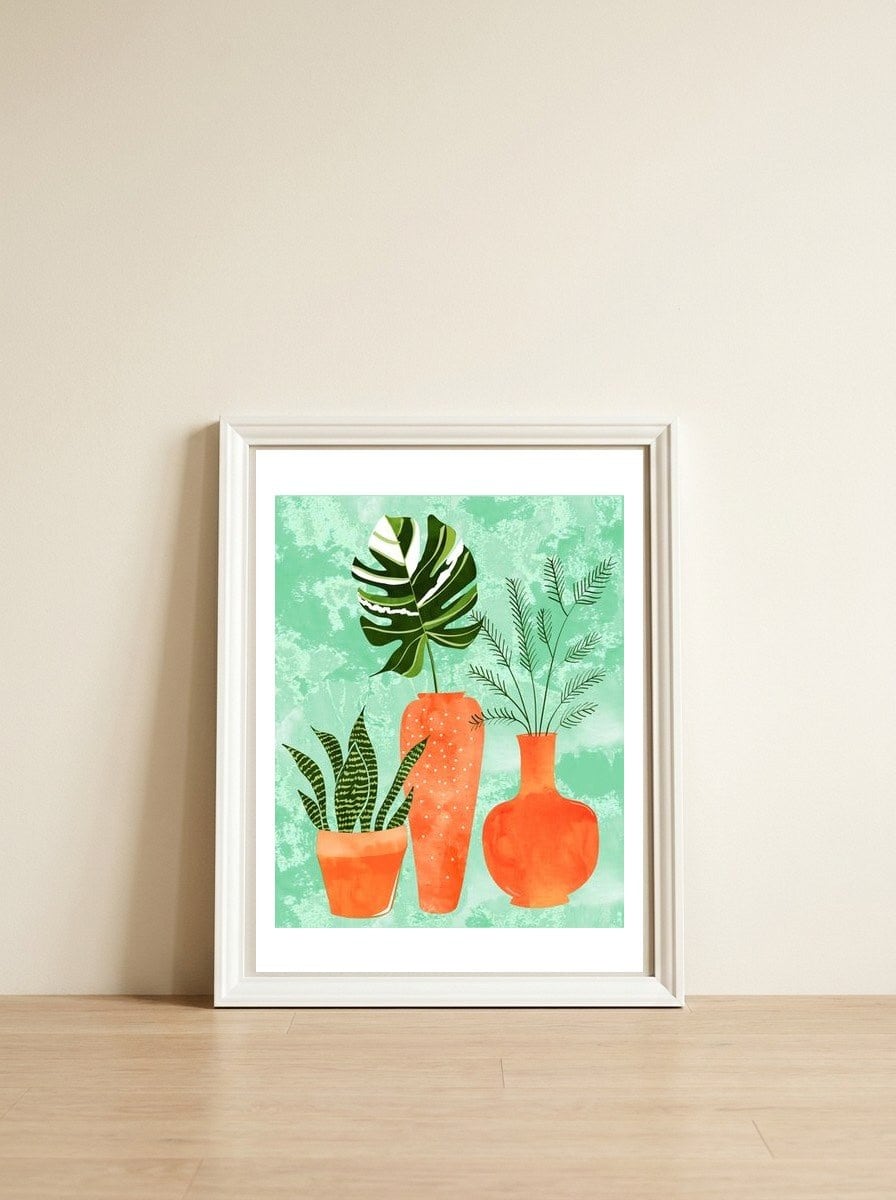 Water My Plants — framed, leaning against the wall