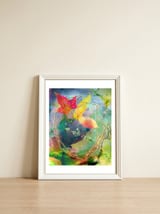 Cosmic Autumn — framed, leaning against the wall thumbnail